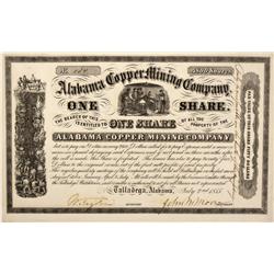 AL - Talladega,1855 - Alabama Copper Stock Certificate
