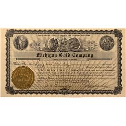 AZ - 1904 - Michigan Gold Company Stock Certificate *Territorial* - Fenske Collection