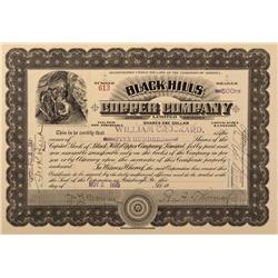 AZ - Jerome,Yavapai County - 1905 - Black Hills Copper Company Limited Stock Certificate - Fenske Co