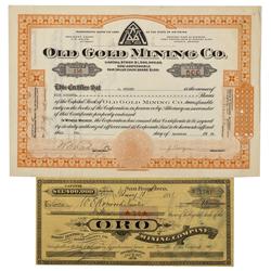 CA - Bodie,Mono County - 1881, 1928 - Bodie Stocks