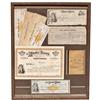 Image 1 : CA - Bodie,Mono County - 1878, 1879, 1880 - Collage of Bodie Bank Documents, Framed