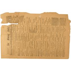 CA - Bodie,Mono County - 1896 - Mining Index Newspaper
