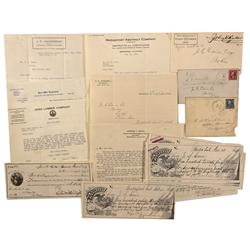CA - Bodie,Mono County - 1895-1931 - Mono County Collection – Covers, Billheads, and Miscellaneous R