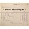 Image 1 : CA - Cedarville,Modoc County - 1906 - Surprise Valley Stage Co. Invoice - Mueller Collection