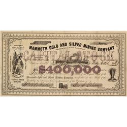 CA - El Dorado County,May 20, 1863 - Mammoth Gold and Silver Mining Company, Stock