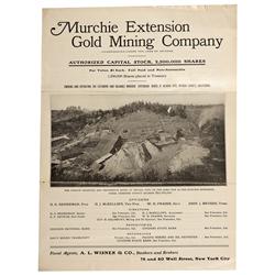 CA - Nevada City,Nevada County - c1907 - Murchie Extension Gold Mining Company Prospectus