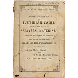 CA - San Francisco,1882 - Justinian Caire Assayer Catalog