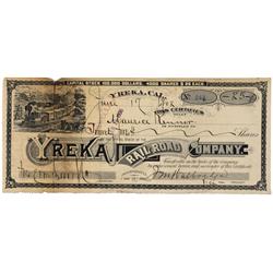 CA - Yreka,Siskiyou County - June 17 1902 - Yreka Railroad Company Stock Certificate