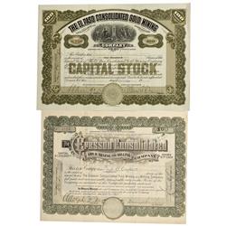 CO - Cripple Creek,Teller County - 1913, 1917 - Cripple Creek Mining District Stock Certificate Grou