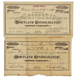 Dakota South - Lawrence County,August 4, 1880 & July 15, 1890 - Portland Consolidated Mining Company