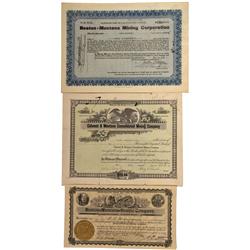 MT - Elkhorn District,Beaverhead County - 1906-1926 - Boston-Montana Mining Corporation Stock Certif