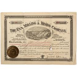 MX - Durango,1891 - Eva Mining and Milling Company Stock Certificate