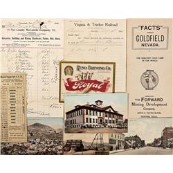 NV - 1903, 1905, 1906, 1909 - Nevada Mining Related Ephemera