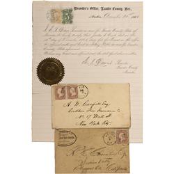 NV - Austin,Lander County - c1860s - Austin Territorial Documents and Covers Group *Territorial* - C