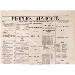 NV - Austin,Lander county - May 6, 1891 - The People's Advocate Newspaper - Gil Schmidtmann Collecti