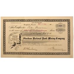 NV - Bullfrog,Nye County - 1906 - Shoshone National Bank Mining Company Stock - Fenske Collection