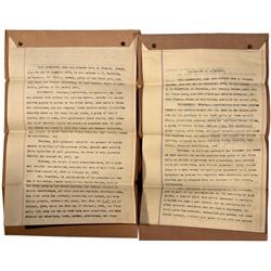 NV - Death Valley,Nye County - Keane Wonder Mine Agreements - Gil Schmidtmann Collection
