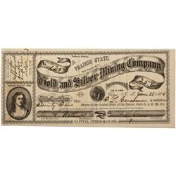 NV - Como,Lyon County - 1864 - Gold and Silver Mining Company Stock Certificate - Clint Maish Collec