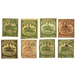 NV - Comstock,1861 - Pony Express Stamps