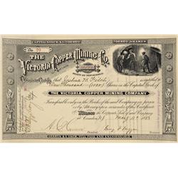 NV - Currie,Elko County - May 11, 1883 - Victoria Copper Mining Company of Nevada, Stock - Gil Schmi