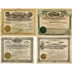 NV - Tonopah,Nye County - 1904, 1905, 1906, 1915 - Tonopah Area Mining Stocks - Fenske Collection