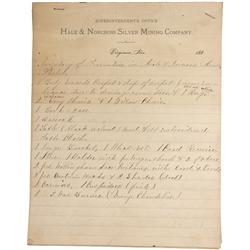 NV - Virginia City,Storey  County - 188x - Hale & Norcross Silver Mining Co Documents