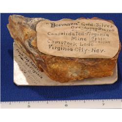 NV - Virgnina City,Storey County - Gold & Silver Ore Specimen - Virginia City, Nevada