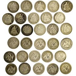 NY - Buffalo,Erie County - 1853-1877 - Seated Liberty Quarters - Fell Collection