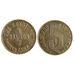 CA - Angels Camp,Calaveras County - Keystone Saloon Token