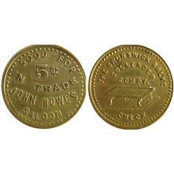 CO - Leadville,Lake County - John Bowes Saloon Token