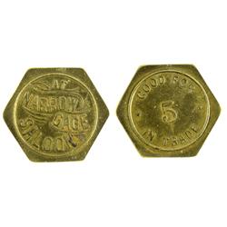 CO - Victor,Teller County - c1910 - Narrow Gage Saloon  Token