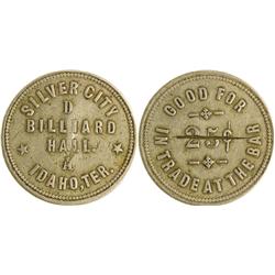 ID - Silver City,Owyhee County - c1860s - D Billiard Hall Token *Territorial*