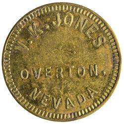 NV - Overton,Clark County - V. K. Jones Token - Gil Schmidtmann Collection