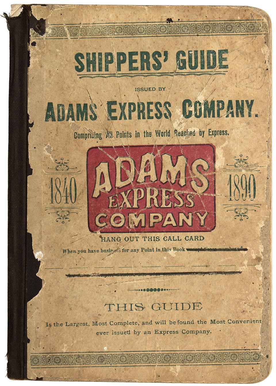 1890 - Adams Express Company Shipper’s Guide