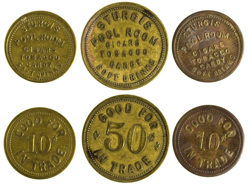 Dakota South - Sturgis,Meade County - Sturgis Pool Room Tokens