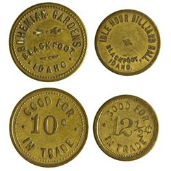 ID - Blackfoot,Bingham County - Bohemian Gardens/Idle Hour Billiard Hall Tokens