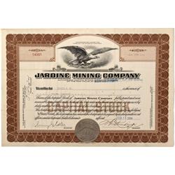 MT - Mineral Hill Jardine,Park County - 1994 - Jardine Mining Company Stock Certificate - Fenske Col