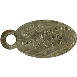NV - Tonopah,Nye County - Mrs. McNamara Token - Gil Schmidtmann Collection