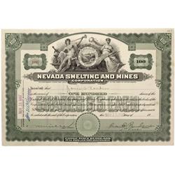 NV - Tybo,Nye County - Nevada Smelting and Mines Corporation Stock Certificate