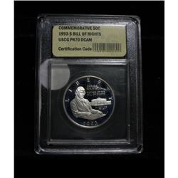 1993-s James Madison & The Bill of Rights Commemorative Silver 50c Graded PR70 DCAM