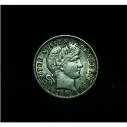 1916-p Barber Dime 10c Grades almost uncirculated au58