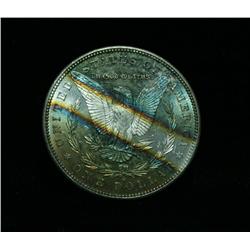 1879-s  Morgan Dollar $1 Grades Gem Uncirculated ms65  Amazing band toning