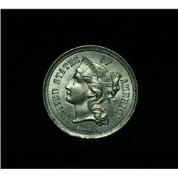 1881 Three Cent Nickel 3c Grades Gem Uncirculated ms65++ PQ