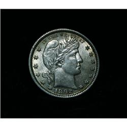 1892-p Barber Quarter 25c Grades Select Uncirculated ms63
