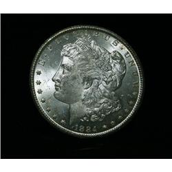 RARE VARIETY  1884-cc Morgan Dollar Graded ms64   Vam 4B, Rarity 6, Die break 'E', Spiked date