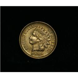 1892 Indian cent 1c Grades Select Uncirculated ms63 red