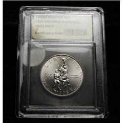 1995-s Olympic Basketball Uncirculated Commemorative Half Dollar Graded ms70