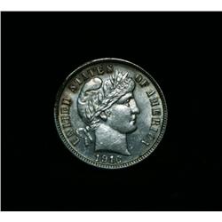 1916-s Barber Dime Grades Almost Uncirculated au55/ms60  slider