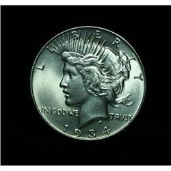 1934-p  Peace Dollar Grades Gem Uncirculated ms65