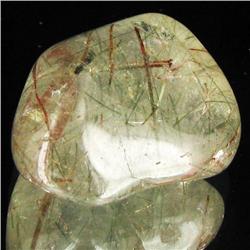 55.45ct Tourmaline Rutilated Quartz Freeform Cabochon (GEM-33891)